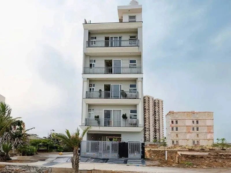 Luxury real estate site visit team at project location in Gurgaon