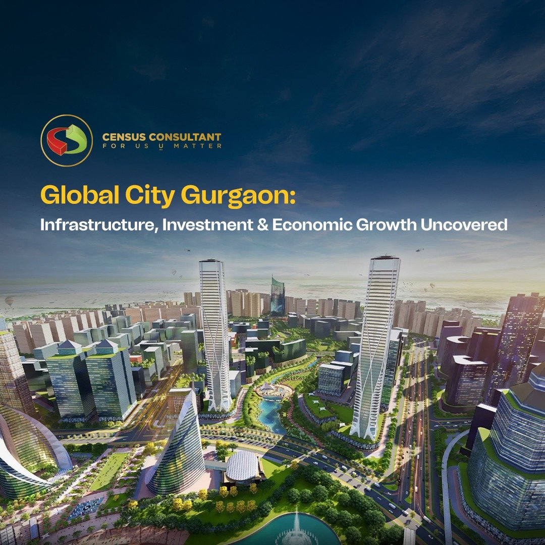 Aerial view of Global City Gurgaon showcasing infrastructure and upcoming developments