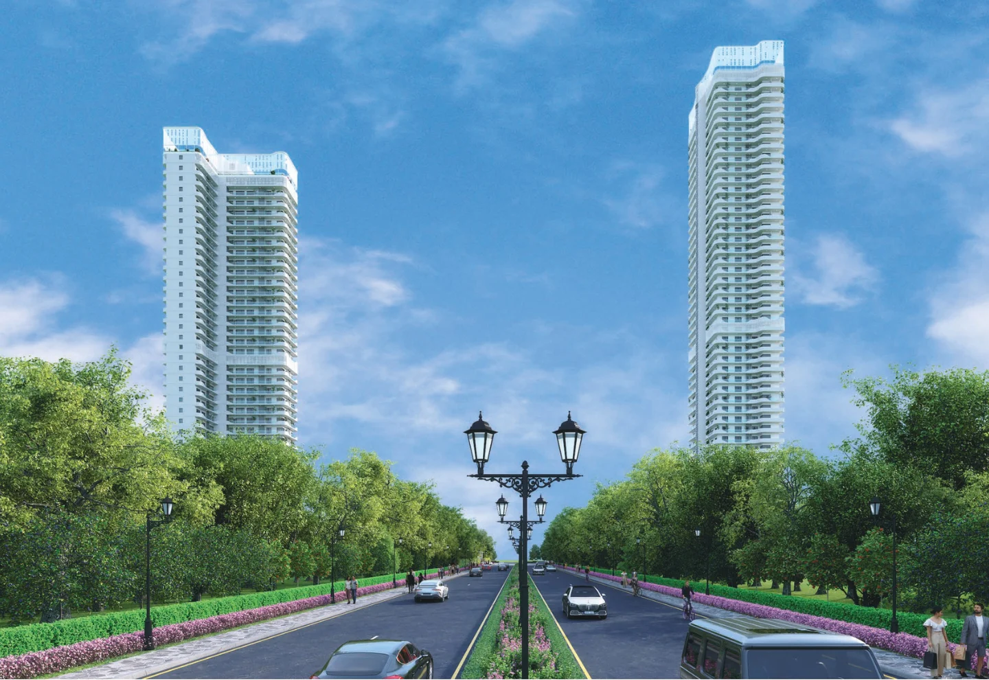 Luxury 3 & 4 BHK high-rise apartments at Central Park Bignonia Towers with clubhouses, lush greens & elite features in Sohna.